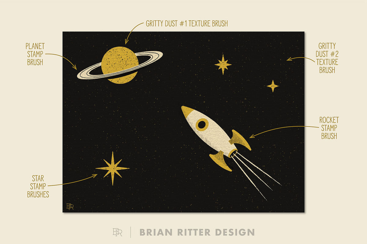 Mid-Century Retro Toolkit Procreate, a Brush Add-On by Brian Ritter Design (Photo 3 of 11)