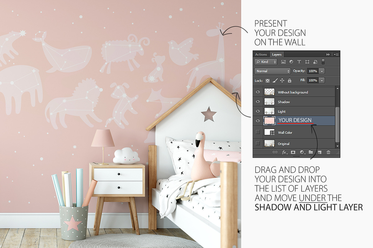Kids Frames & Wall Mockup Bundle - 5, a Print Template by Yuri-U (Photo 29 of 32)