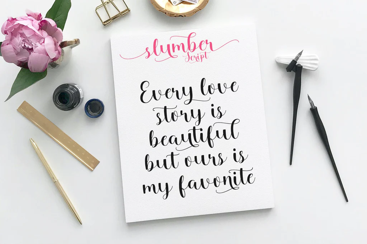 Slumber Script Font, a Script Font by SPEED APEX (Photo 3 of 6)