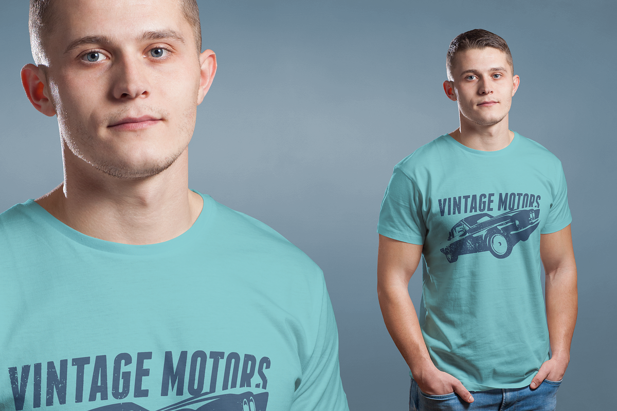 Mens Crew Neck T-shirt Mock-up, a Shirt Mockup by Mint Pixels (Photo 6 of 10)