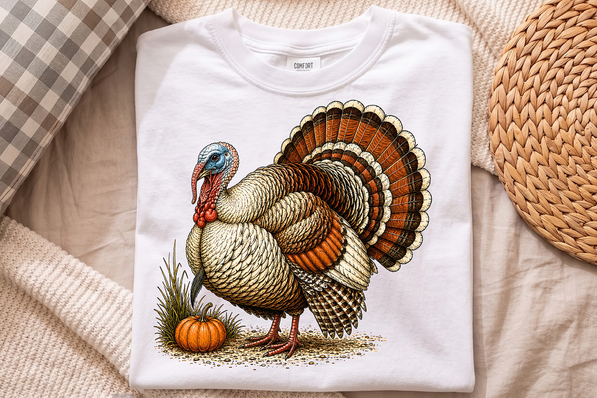 Vintage Thanksgiving Turkey PNG,Fall, a Person Illustration by Libby Wishes (Photo 2 of 4)