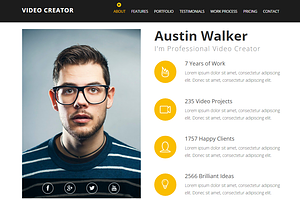 Video Creator - Adobe Muse Template