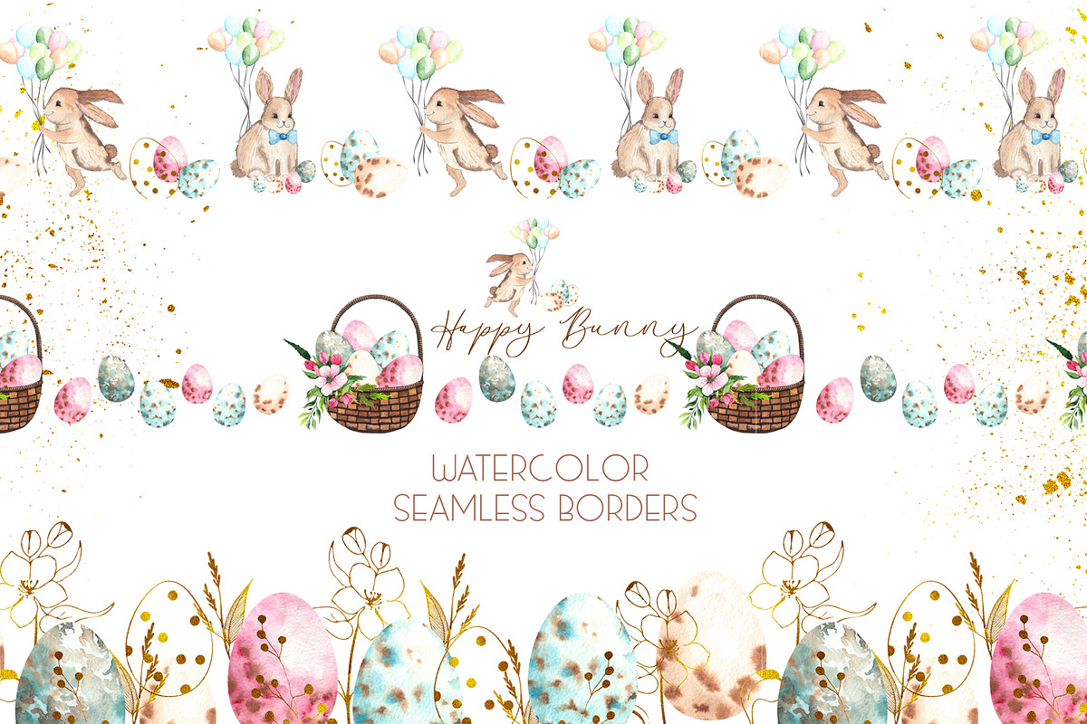 Easter Bunny. Watercolor collection, an Object Graphic by Ana-Sakuta (Photo 7 of 27)