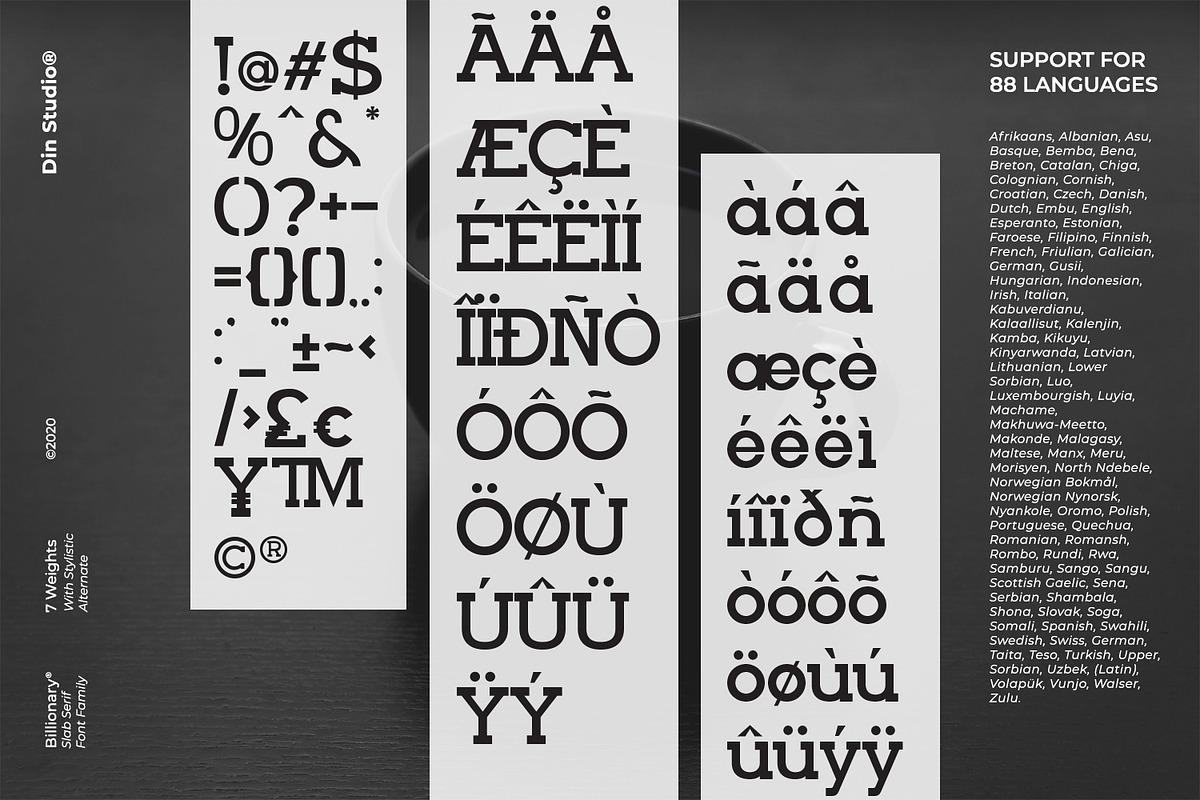 Billionary, a Slab Serif Font by din-studio.com (Photo 6 of 11)