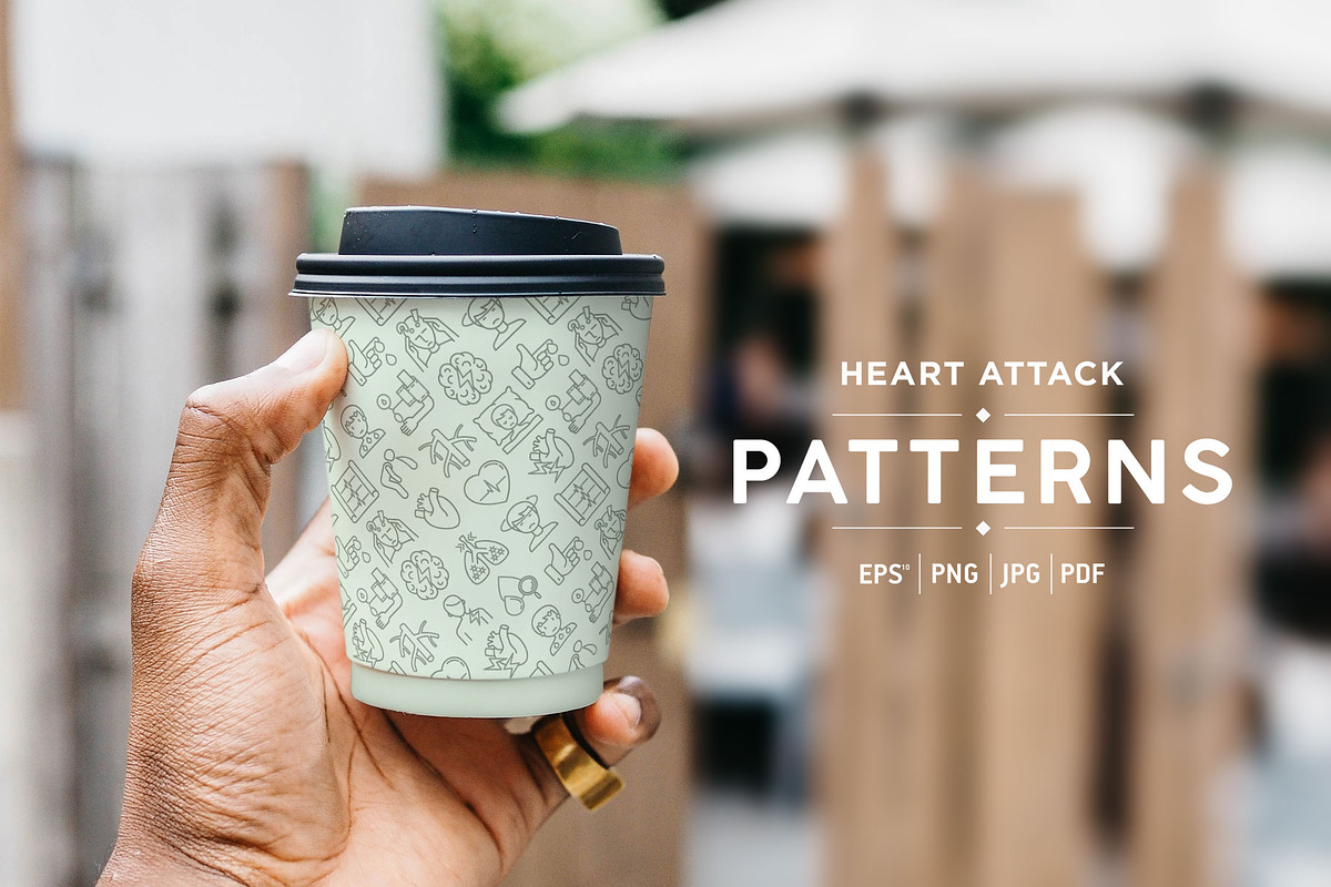 Heart Attack Patterns Collection, a Pattern Graphic by Alex Blogoodf (Photo 8 of 9)