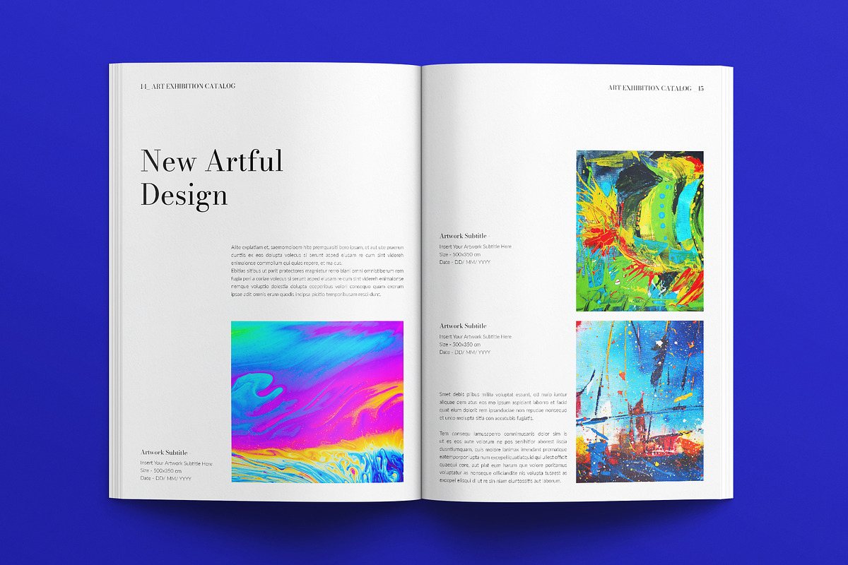 Art Exhibition Catalog Template, a Brochure Template by E-Type (Photo 6 of 7)