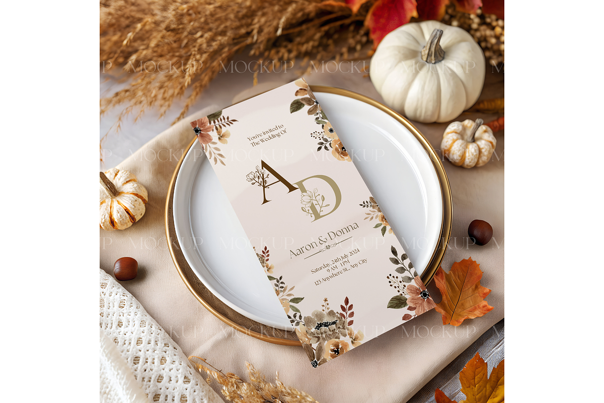 Elegant Fall Menu Card Mockup, a Product Mockup by MockupWizard (Photo 3 of 3)