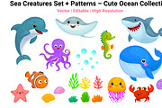 Cute Underwater World Cliparts Set, a Pattern Graphic by ChubbyBunny Art (Thumbnail 12 of 12)
