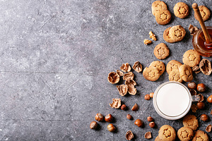 Homemade cookies with hazelnuts