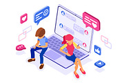 Online chat dating friendship, a Person Illustration by TAlex (Thumbnail 14 of 16)