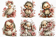 Spring Watercolor Animals Clipart, an Illustration by Craft Nest (Thumbnail 3 of 11)