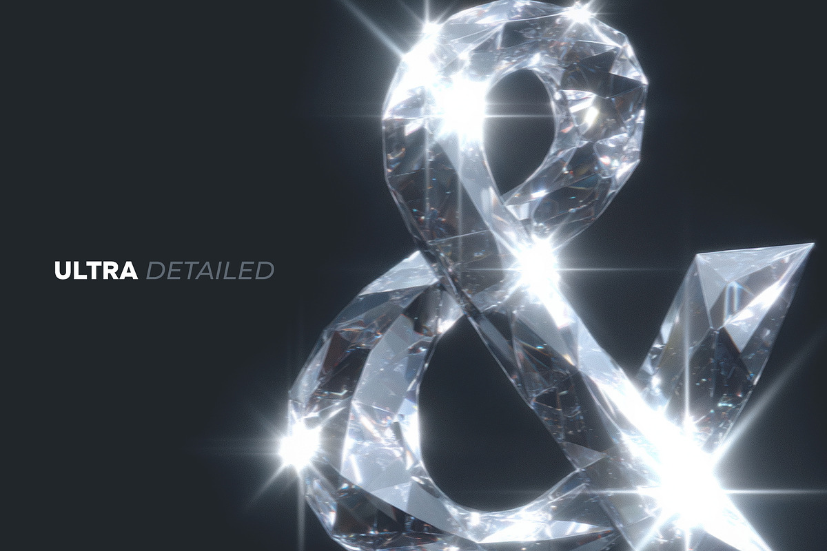 Sparkling Crystals Letters Overlays, a Symbol Font by PhotoSpirit (Photo 6 of 8)