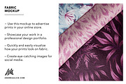 Three Cotton Fabrics Mockup, a Household Mockup by Andrea Muller (Thumbnail 3 of 7)