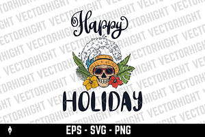 Happy Holiday. Summer design, an Object Illustration by Vectorhight