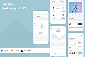 Walking Mobile App UI Kit