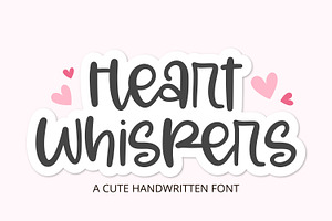 Heart Whispers - Cute script font