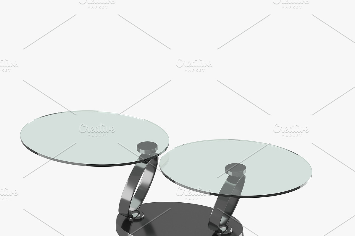 Modern table with two glass tabletop, a Furniture 3D Model by CGTales (Photo 7 of 11)