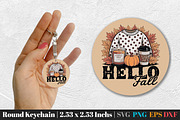 Fall Round Keychain SVG PNG Bundle, an Illustration by Actual Pixel (Thumbnail 7 of 20)