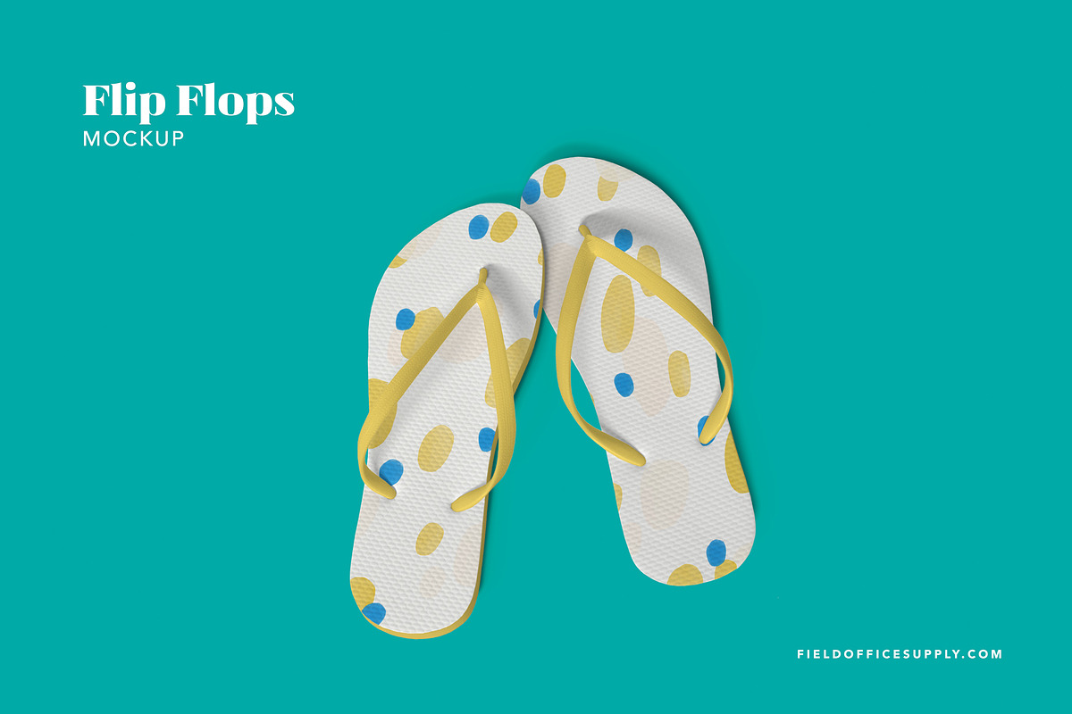 Flip Flops Mockup, a Books & Magazine Mockup by Field Office (Photo 2 of 3)