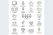 Sustainable Development Vector Icons, an Outline Icon by Julia Batsheva (Thumbnail 2 of 2)