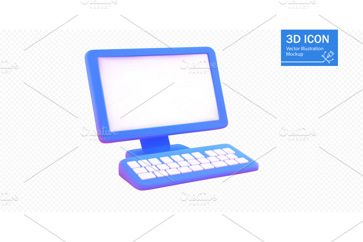3D illustration of a desktop, a Technology Illustration by ZinetroN
