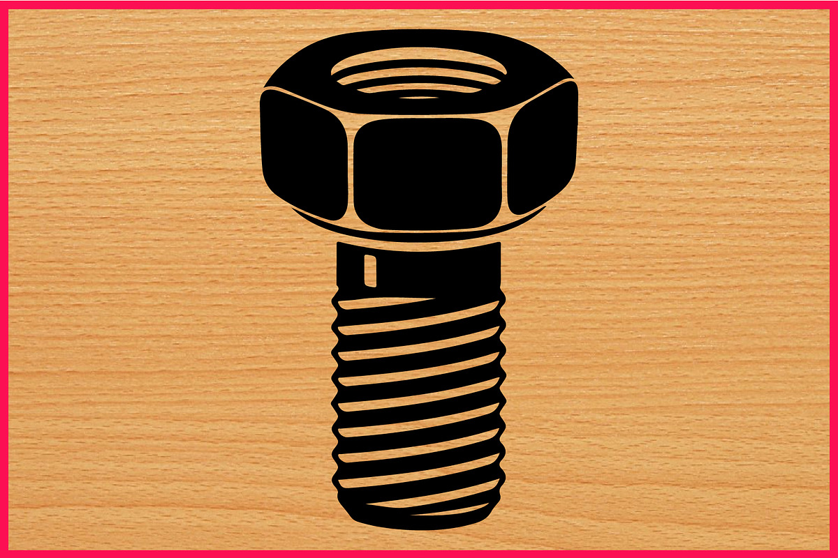 30 Bolt Screw Silhouette Vector Set, an Illustration by Gaye Art (Photo 4 of 4)