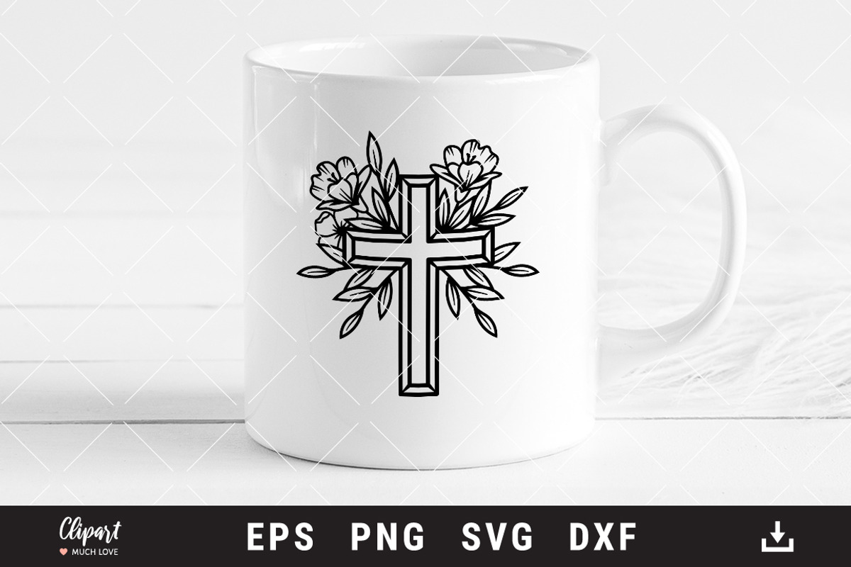 Flower Cross SVG, Faith Cross SVG, an Object Graphic by ClipartMuchLove (Photo 2 of 6)