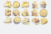 Watercolor Everything Lemon Clipart, a Food Illustration by Crafts of The Moon (Thumbnail 4 of 4)