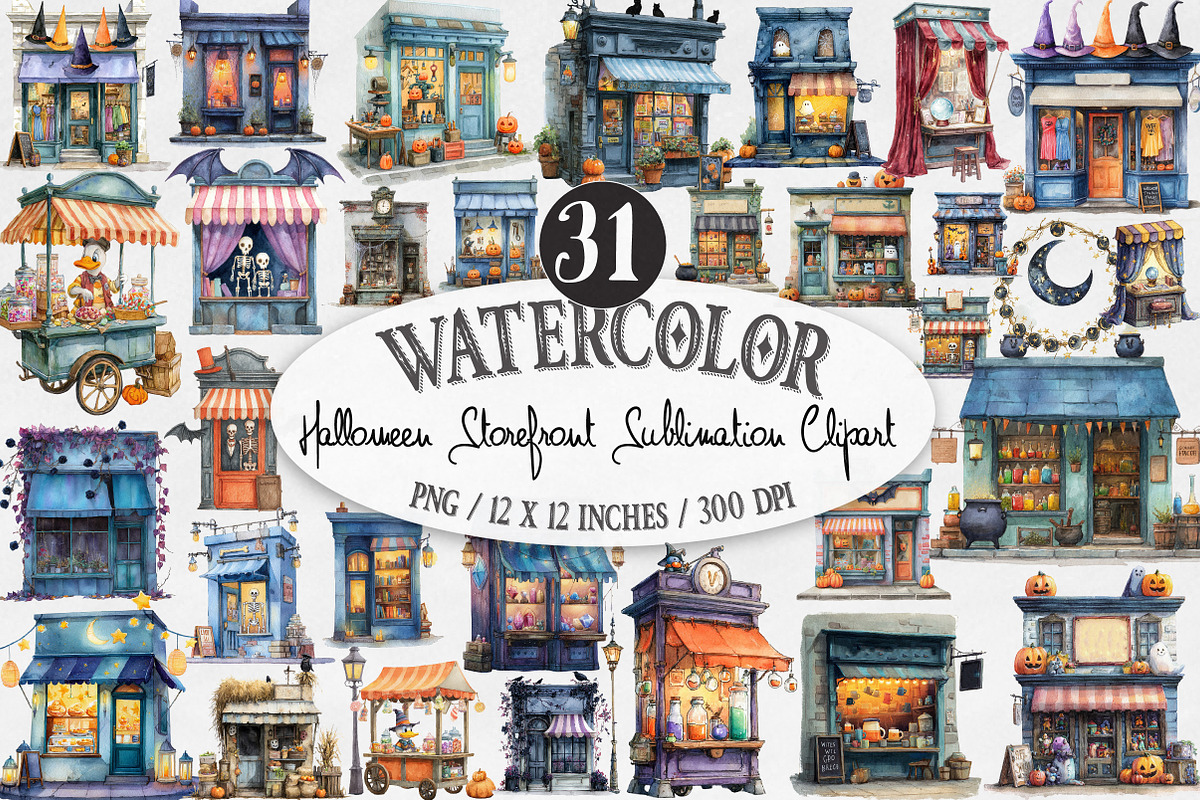 Halloween Storefront Sublimation, an Illustration by Designking (Photo 1 of 5)