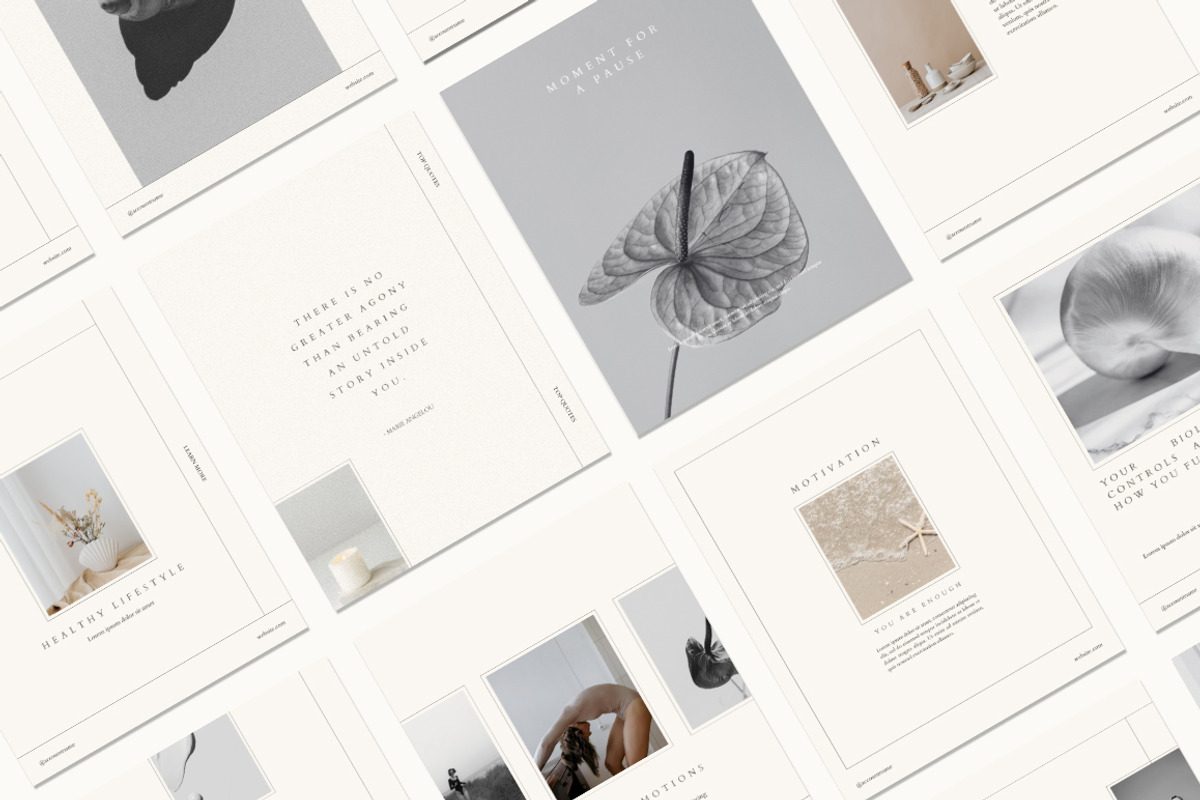 Charm Instagram Templates (Canva), a Social Media Template by Studio Fink (Photo 2 of 8)