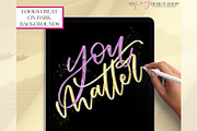 Holographic Procreate Brushes, a Brush Add-On by My Fancy Design Shop (Thumbnail 6 of 8)