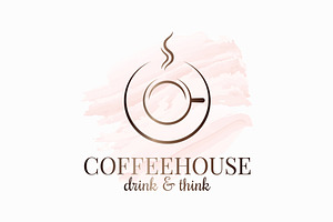 Coffee Cup Design. Coffeehouse Water