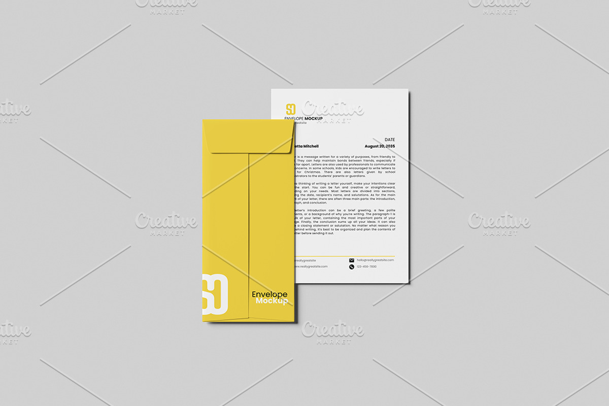 Envelope Identity Presentation, an Advertising Mockup by Gatamotion (Photo 3 of 5)