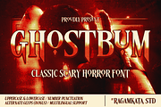 Ghostbum - Horror Font, a Blackletter Font by RagamKata (Thumbnail 1 of 12)