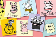 Cute Rabbits, an Animal Illustration by Virinaflora (Thumbnail 5 of 5)