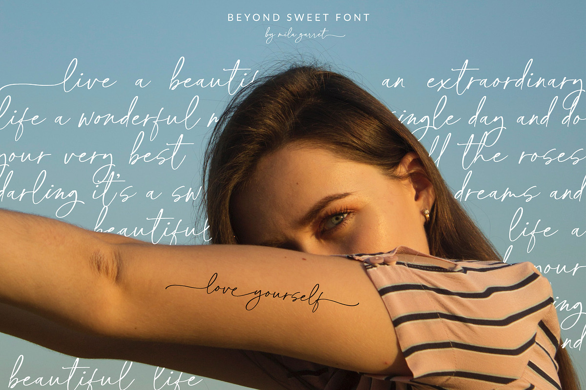 BeyondSweet Handwritten Wedding Font, a Script Font by Mila Garret (Photo 9 of 13)