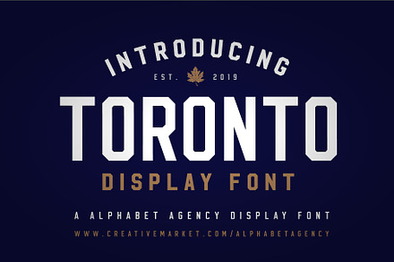 TORONTO DISPLAY FONT, a Font by Alphabet Agency