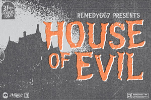 House of Evil - Vintage Horror Font, a Sans Serif Font by Remedy667