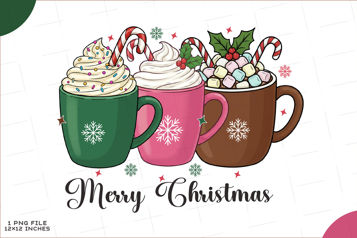 Christmas Coffee Png, an Illustration by SinaCreation (Photo 1 of 7)