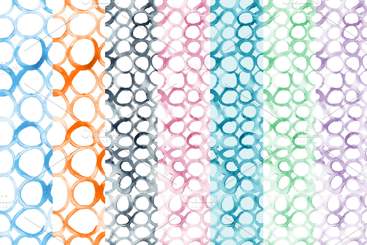 Watercolor circles, a Pattern Graphic by Magnia (Photo 5 of 5)