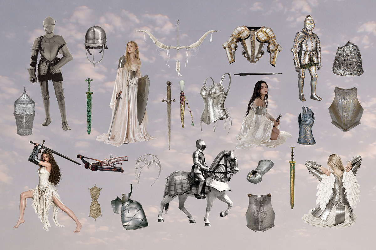 Enchanted Knight Archive Collage Kit, an Object Graphic by Lidberia (Photo 4 of 12)