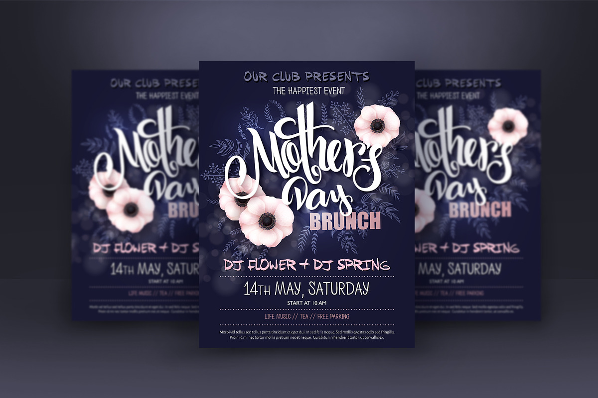 Mother's day event poster templates, a Flyer Template by catary art (Photo 2 of 4)