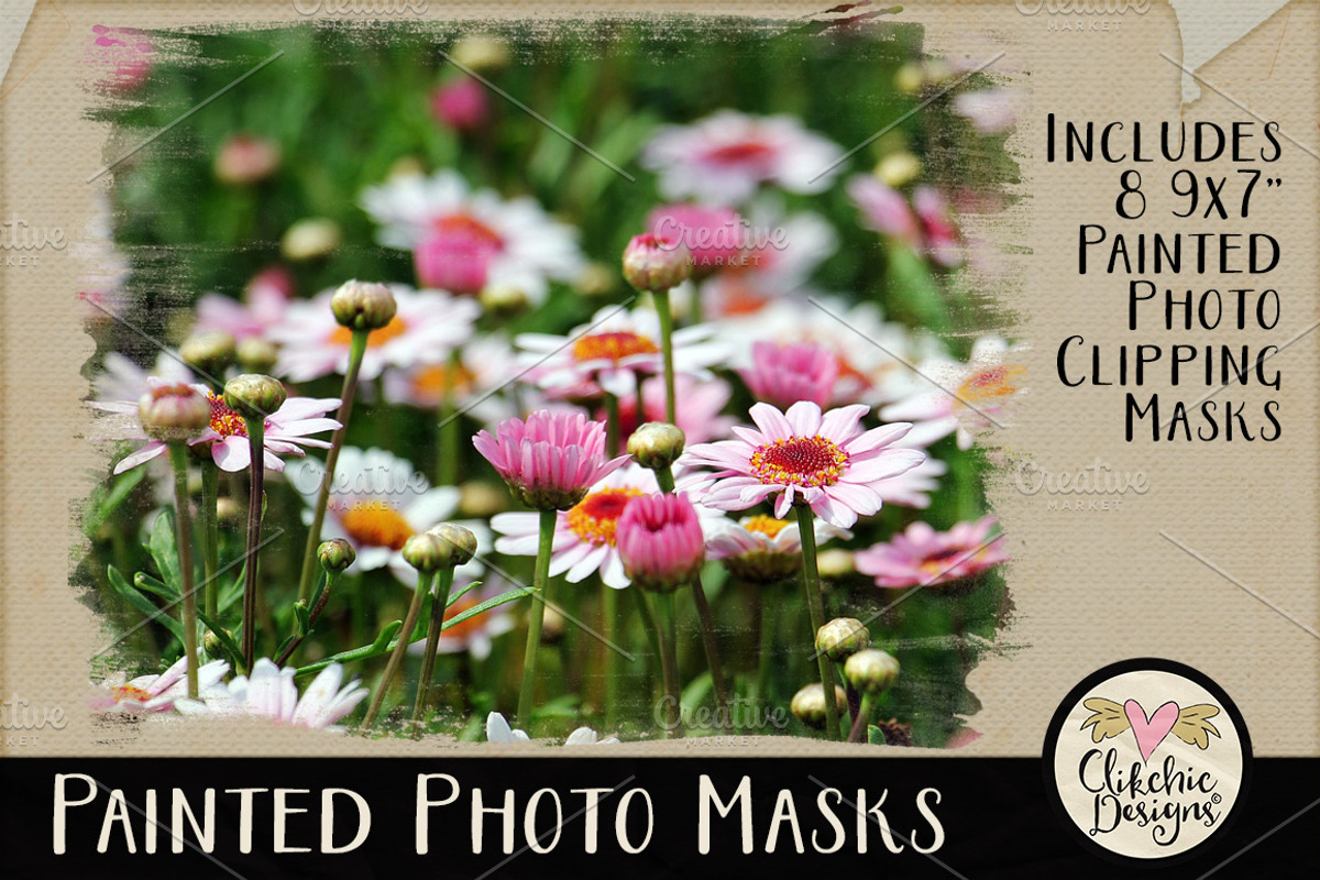 Painted Photo PS Clipping Masks, a Shape Add-On by Clikchic Designs (Photo 5 of 5)