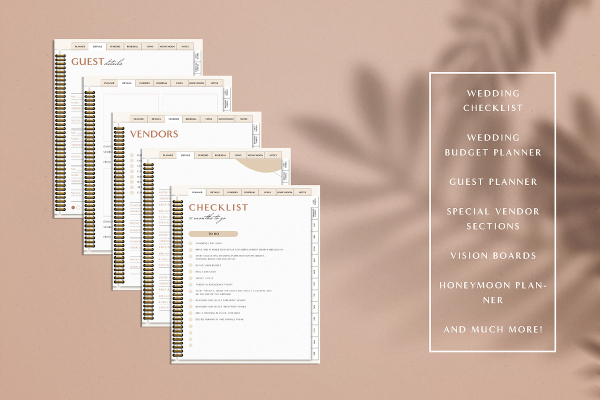 Digital Wedding Planner GoodNotes, a Brochure Template by StudioVonBraitenberg (Photo 5 of 9)