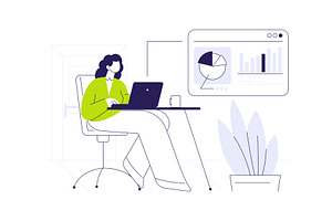 Data visualization software abstract, a Technology Illustration by Visual Generation
