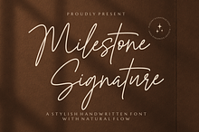Milestone Signature Font