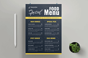 Restaurant Food Menu Template Design, a Flyer Template by MightyDesign (Thumbnail 1 of 8)