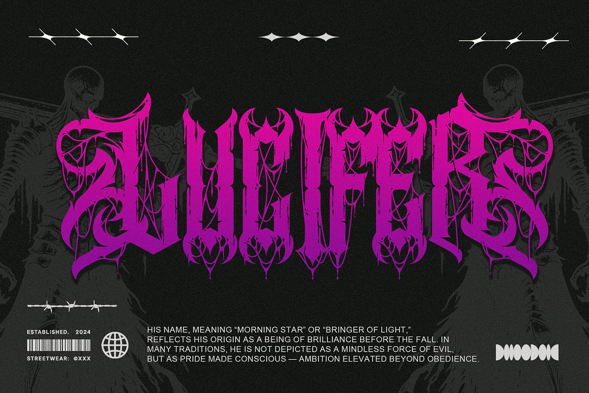 Noctyrr Heavy Metal Gothic Font, a Blackletter Font by Letterara (Photo 7 of 15)