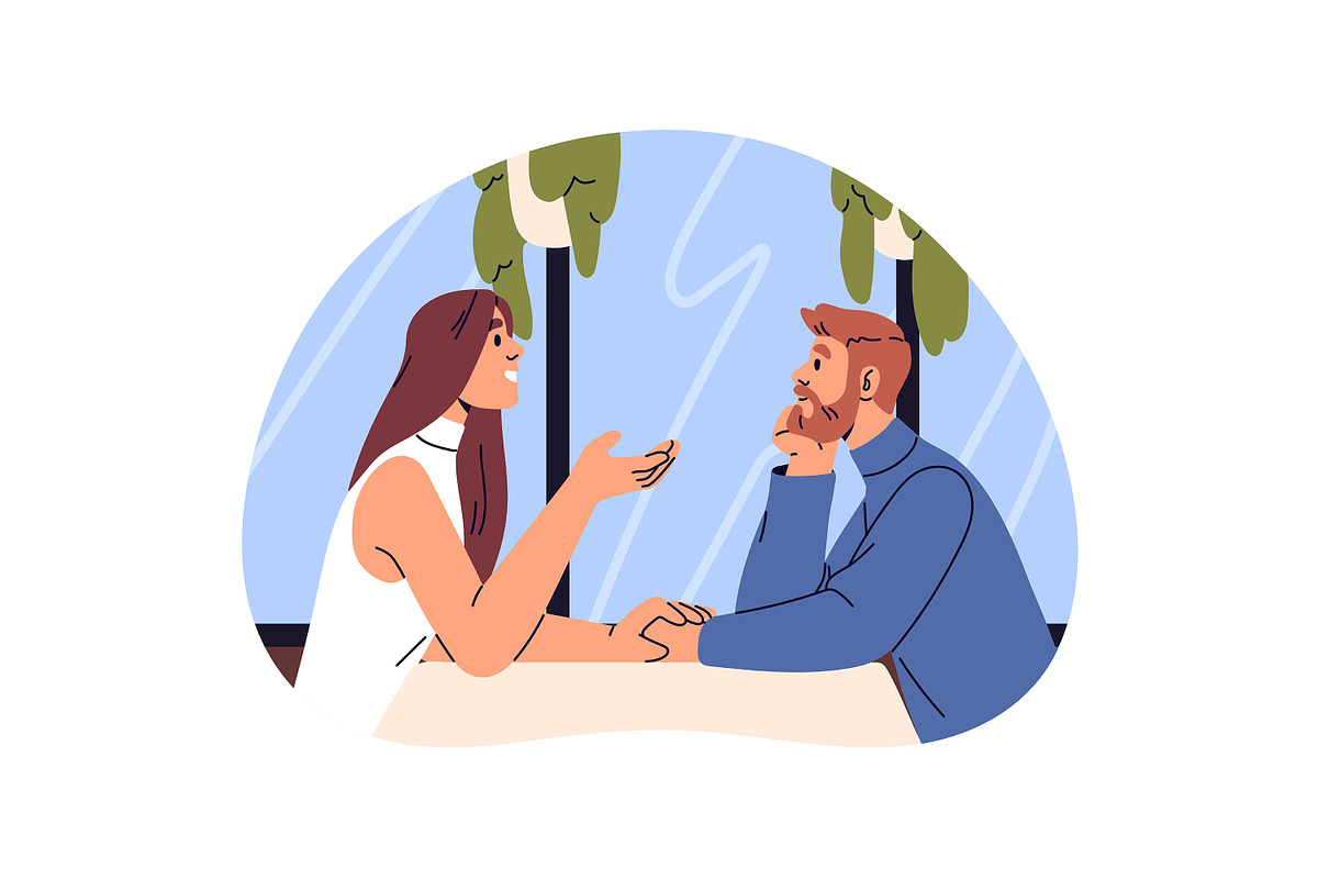 Love couples on romantic date set, a Person Illustration by PaperTrident (Photo 9 of 9)