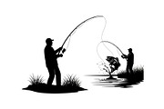 Fishing Silhouette Vector Bundle, an Illustration by hafijul (Thumbnail 40 of 51)